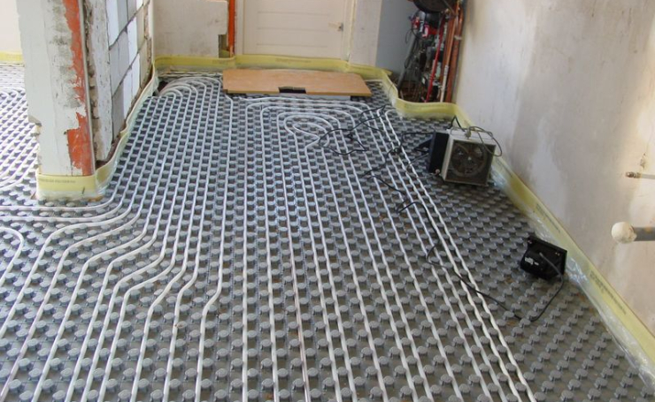 Vloerverwarming installatie